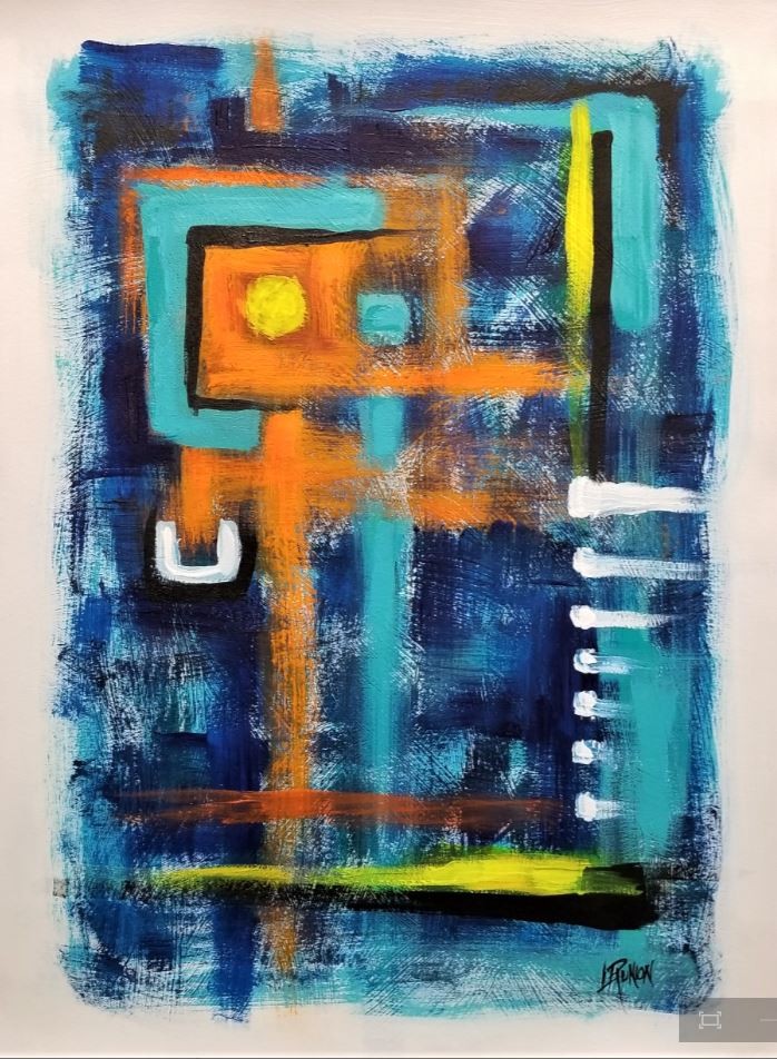 Composition in Blue and Orange
